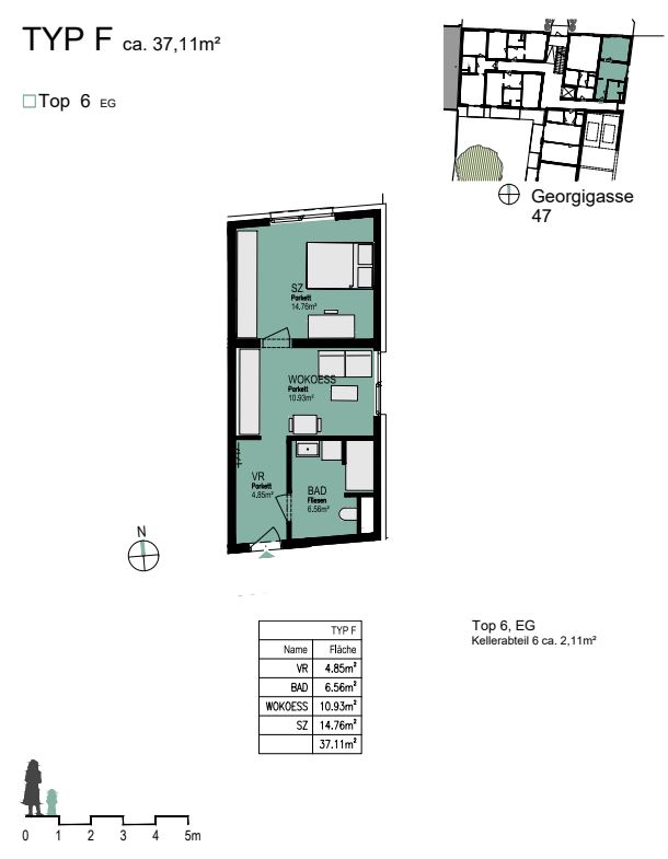 Bürofläche fürs Homeoffice! Lichtdurchflutete 2-Zimmer-Neubauwohnung